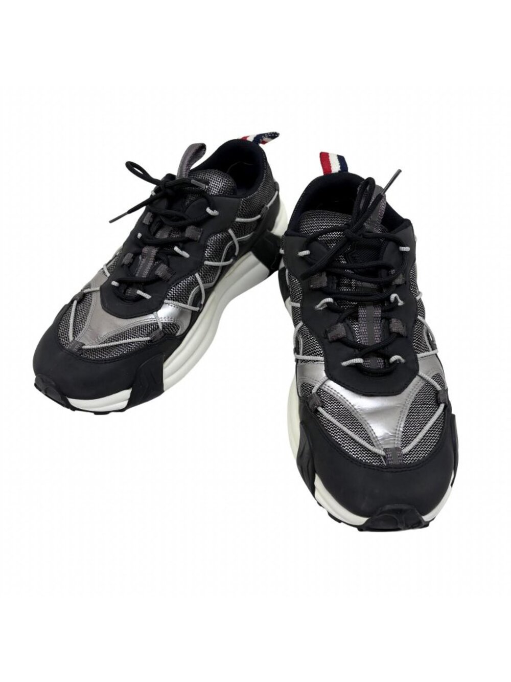 Moncler Compassor Sneakers Black Gray Fabric Leather